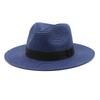 Unisex Summer Panama Sun Hat - Fashionable Straw Braid Fedora for Outdoor and Beach Wear.