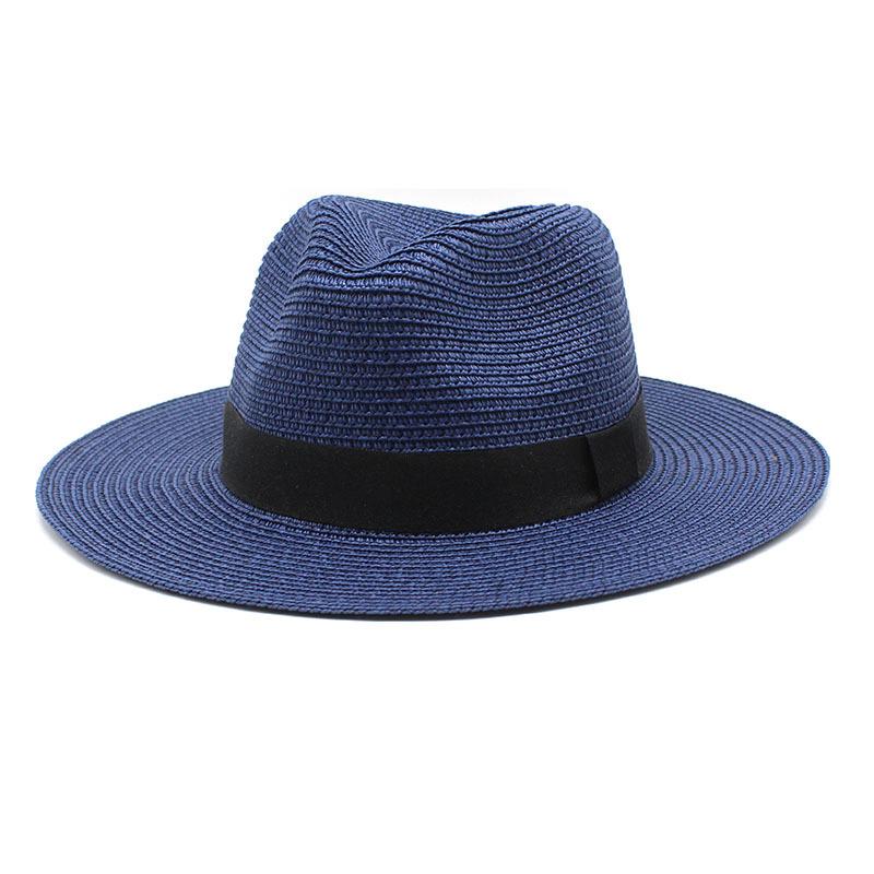 Unisex Summer Panama Sun Hat - Fashionable Straw Braid Fedora for Outdoor and Beach Wear.