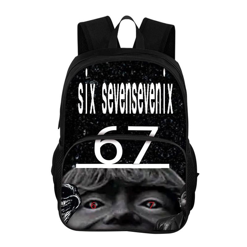 67 Printed School Backpack With Breathable Pu Material For Middle School Students