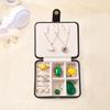 Double-layer Jewelry Organizer Box with Mirror Large Capacity Waterproof Earrings Necklaces Organizer Portable Jewelry Container