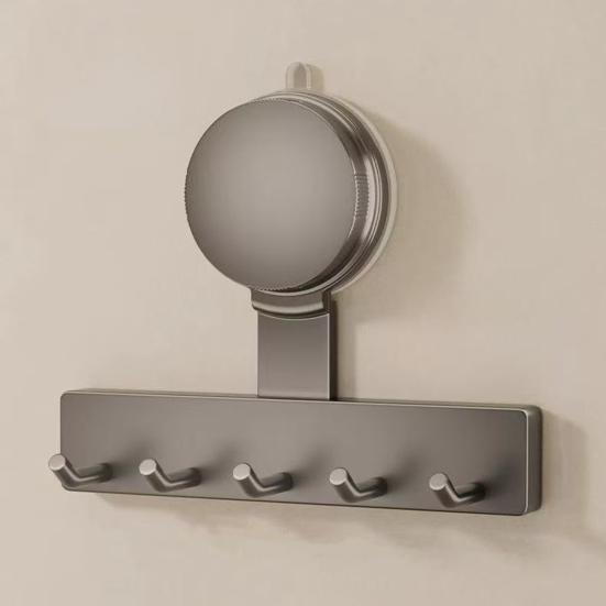 Suction Cup Hooks Strong Load-bearing Simple Installation Punch-Free Wall Mounted Bathroom Storage Rack Coat Towel Hanger