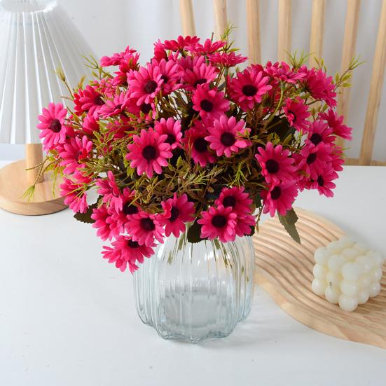 Künstliche Blumen 18 Sträuße Kunstseidenblumen-Sträuße Frühlings-Falsche Wildblumen mit Stiel für Vase Pflanzgefäß Blumengestecke Tischdekorationen