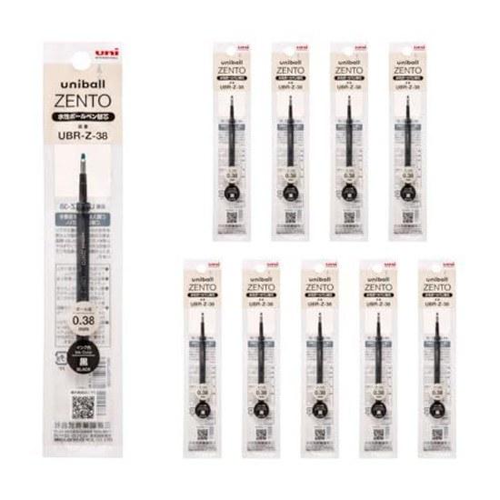 Mitsubishi Pencil Water-based Ballpoint Pen Uniball ZENTO Refill 0.38 Black 10 Pieces UBRZ38.24 10P