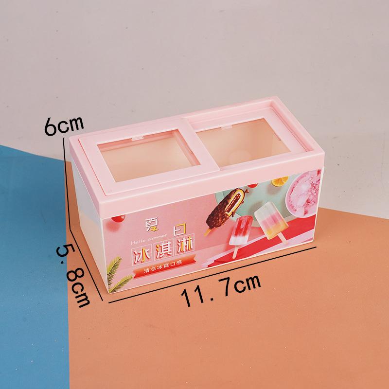 1:12 Dollhouse Miniature Ice Cream Cabinet Freezer Supermarket Ice Chest Kids Pretend Play Toys Doll House Accessories