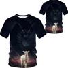 Streetwear 3D Series Men's Tees Casual Outfit Men T Shirt Summer Short Sleeve Animal Printed Tee Shirts