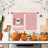 JIT Delivery TEMU Cross-border Amazon Pink Halloween Towel Printed Small Towel Dish Towel Kitchen Towel