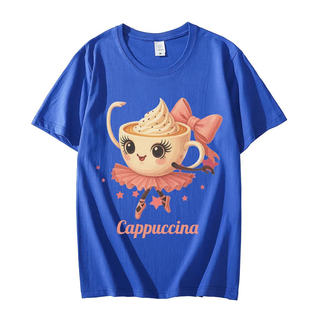 Ballerina Cappuccina TShirt Funny Italian Brainrot Meme T Shirt Men Women Clothing Fashion Y2k Aesthetic Short Sleeve TShirts
