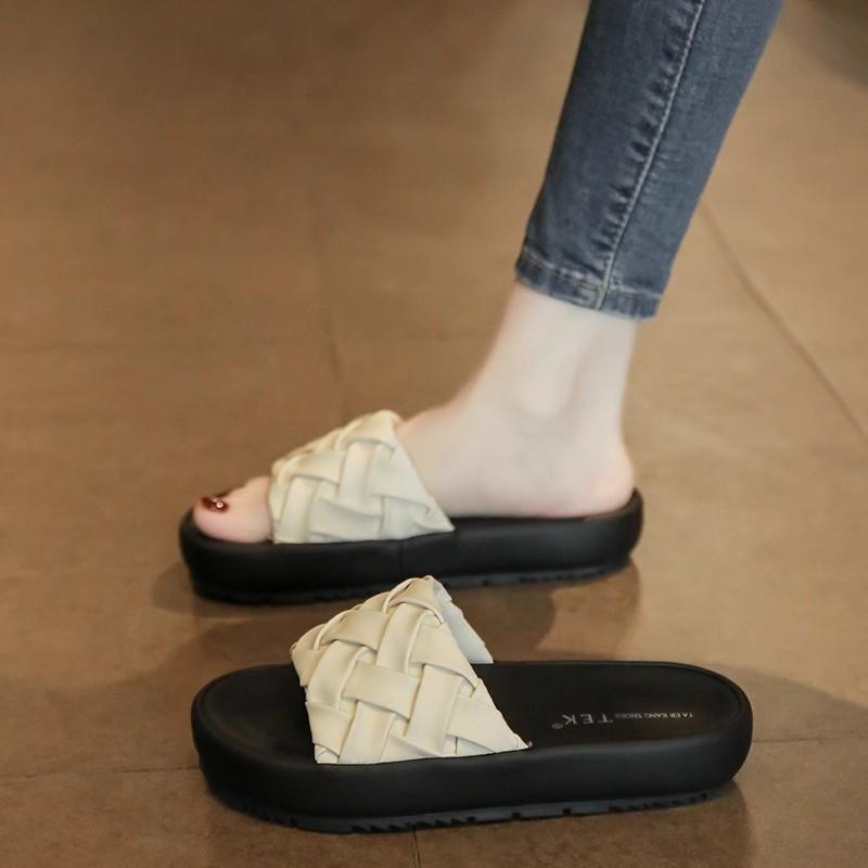 

Легкая повседневная верхняя одежда для путешествий, пляжные шлепанцы на толстой подошве, шлепанцы-однословки, нескользящие, прохладные, летние новые универсальные шлепанцы 40