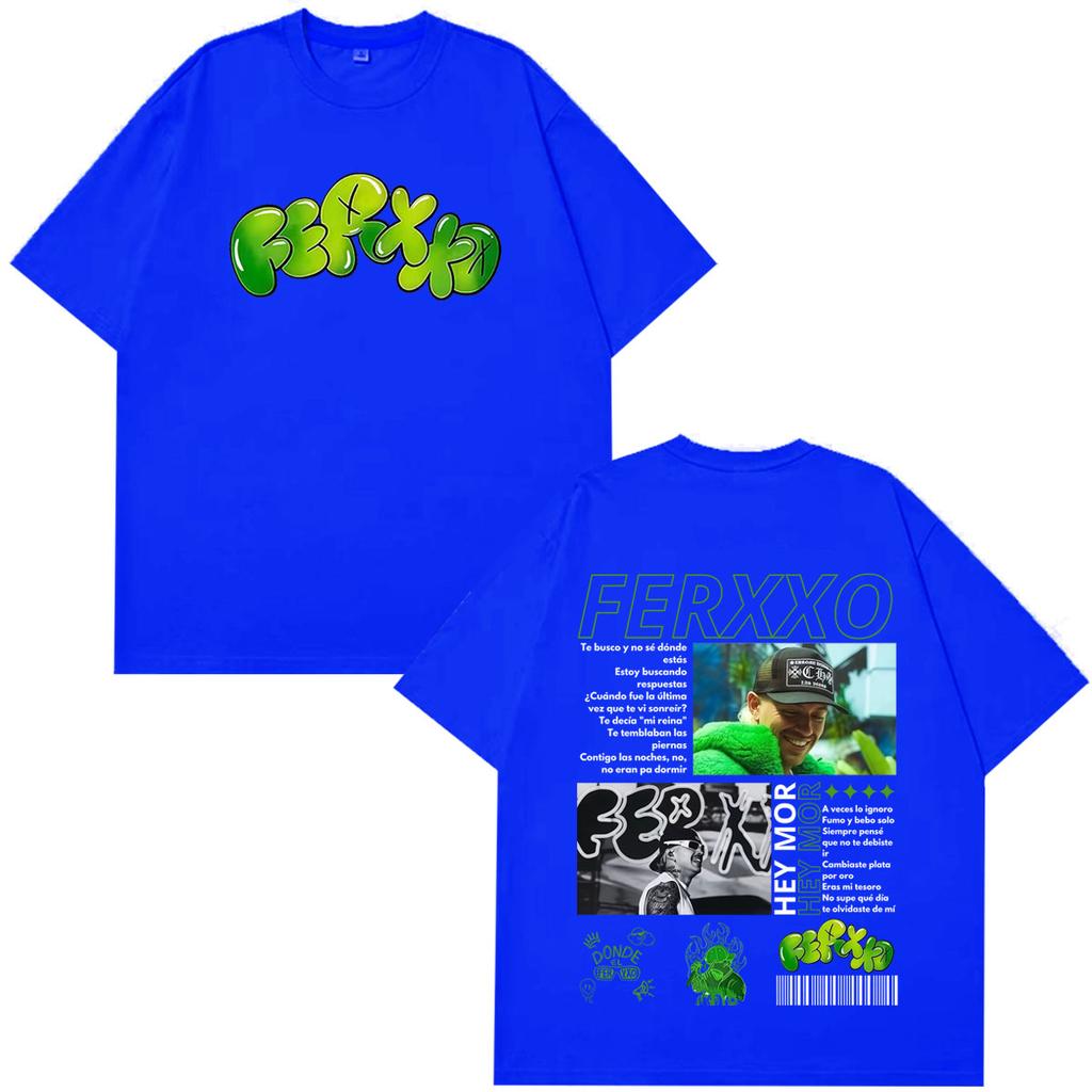 Rapper Feid Ferxxo Tour 2026 Print Tees Unisex Unisex Vintage Hiphop Tshirts Shortsleeved Casual Loose Cotton Tshirts Fan Gifts