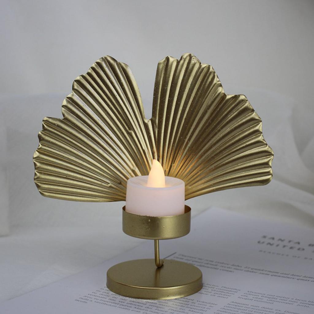 Porte-bougie Rétro Feuille Bougeoir Ornement Décoration de Bureau pour Dîner Romantique Décorations de Table de Salle à Manger Événement de Mariage