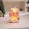 Luminous Christmas Glowing Small House Resin Christmas House Ornament  Home Xmas Decor