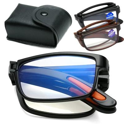 Faltbare Lesebrille Frauen Anti-blau Licht Tragbare Brille TR90 Farsight Brille Dioptrien Oculos