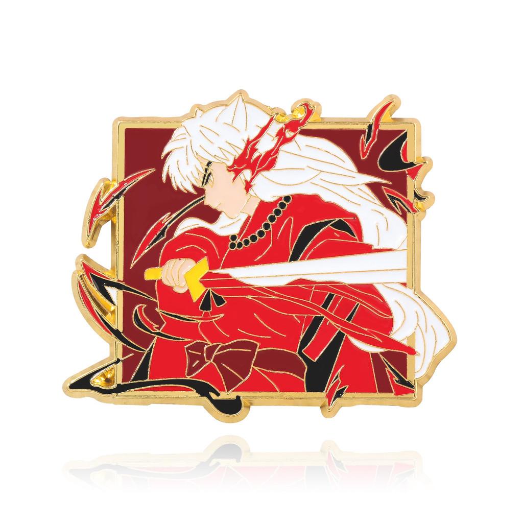 Inuyasha Sesshoumaru Character Chest Badge Alloy Pin For School Bags And Jackets