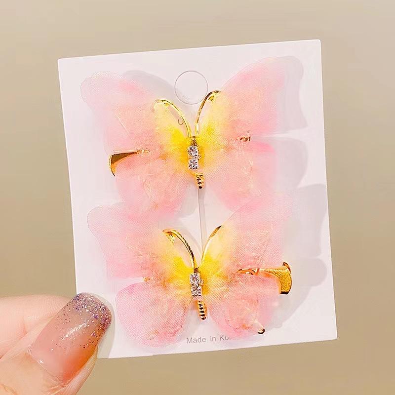 

Тривимірна шпилька-метелик ручної роботи для дівчаток Шпилька-шпилька в старовинному стилі Бічний зажим із зламаною чубчиком