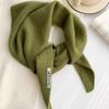 British Korean Style Niche Wool Knitted Triangular Scarf Women Headscarf Knitted Scarf Multi-functional Warm Knitted Scarf