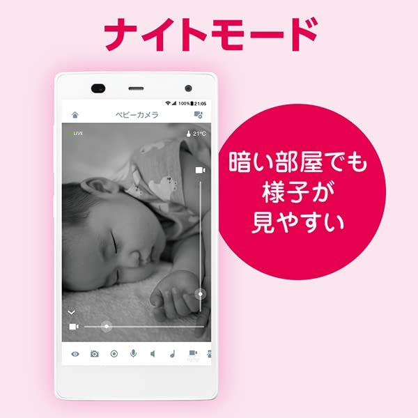 Panasonic Works with Alexa Certified Network Camera Baby Audio Auto Time Lapse Smart@Home KX-HBC200-W Camera, 1080p, & Motion, Tracking,