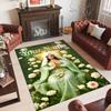 Virgin Mary Theme Crystal Velvet Rug Personalized Custom Name Text Soft Floor Mat Home Decor