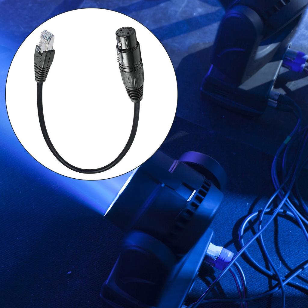 Rotating Lock XLR5P to RJ45 Male Adapter Cable High Duty PVC Coating Live Sound Equipment Compatible Extension Cable