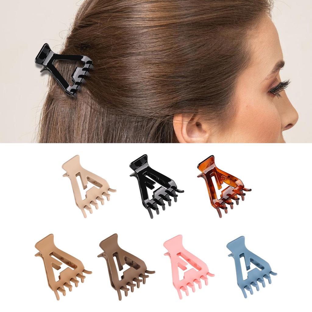 7PCS Root Lifting Hair Clip for Curly Hair Volume Styling No Crease Resin Clip Retro Design Multi Color Set