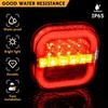 Universal LED Trailer Rear Lights Kit 2Pcs Super Bright High Lumens Simple tallation Brake Lights For Trailer Truck Taill