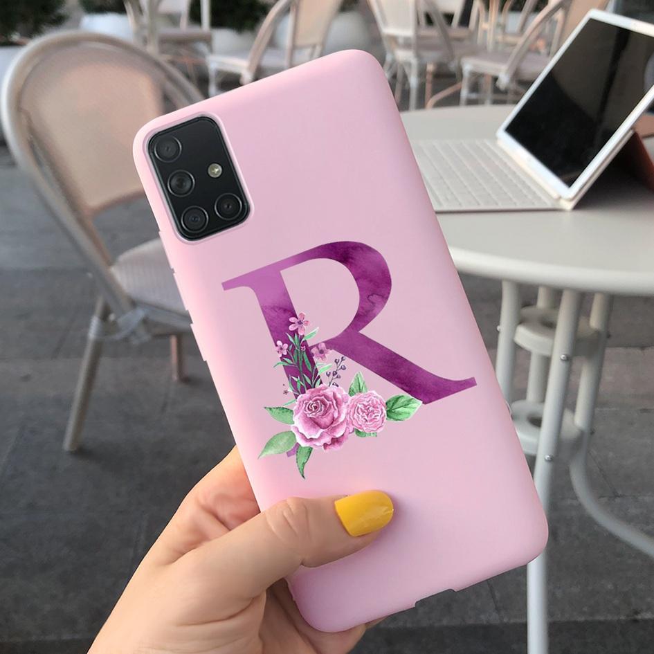 A51 Cute Letters Phone Case For Samsung Galaxy A51 Cover SM-A515F Slim Frosted Shield Matte Fundas For Samsung A51 A 51 5G Cases