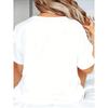 European Size Women's Virgin Mary & Roses Print T-Shirt -Catholic Religious Short Sleeve Round Neck Blouse, Spring Summer Casual Top for Church Events