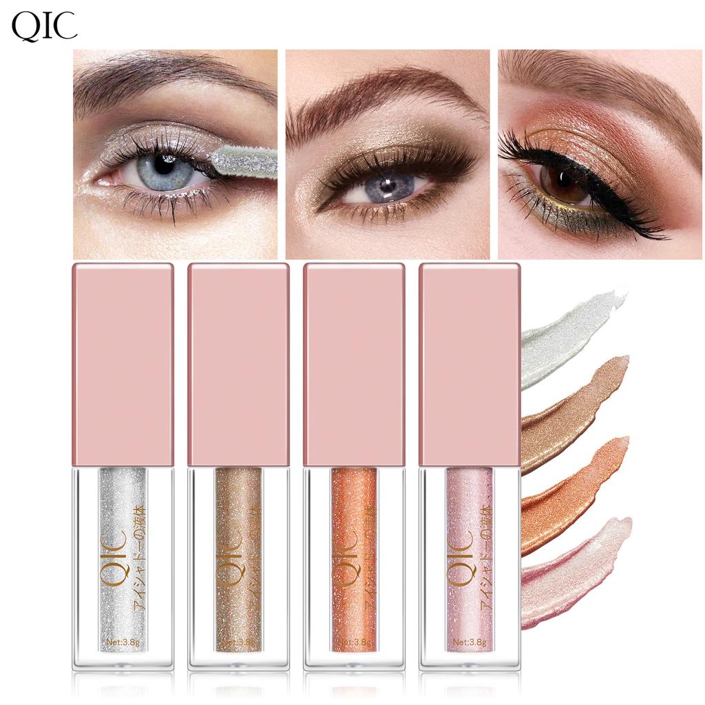 Makeup Diamond Pearlescent Liquid Eyeshadow, Shining Colorful Eyeshadow Liquid Matte Highlight Eight Color Eyeshadow