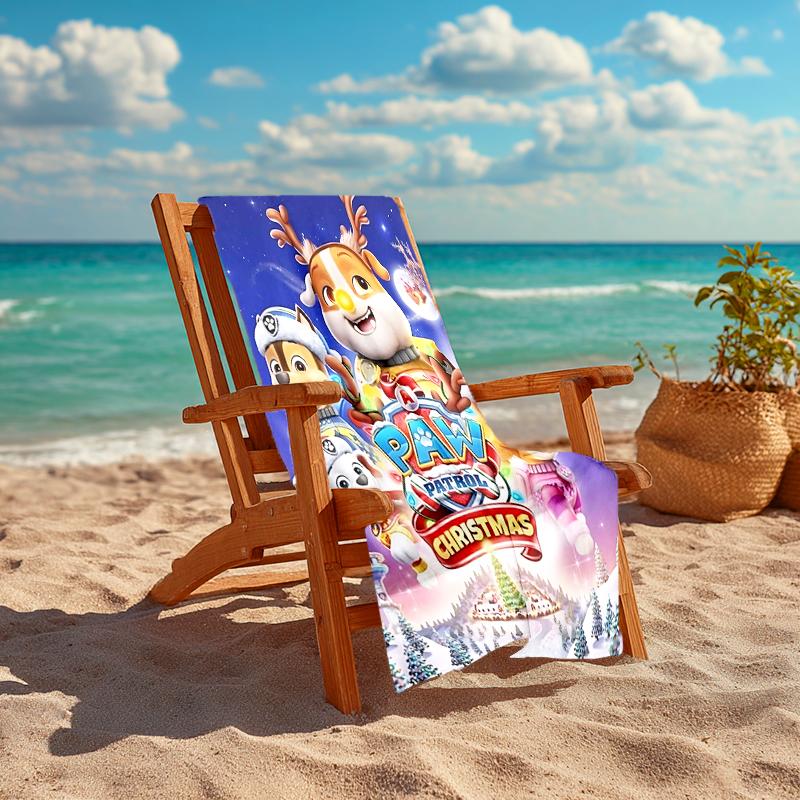 1Pc Paw Patrol Christmas Magic Beach Towel Quick Dry Multiuse For Beach Pool Gym Yoga Home Travel Christmas Halloween Xmas Gift S1411