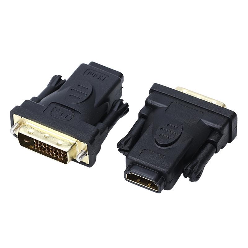 DVI to HDMI Adapter & Converter, 24+1 Bi-directional Transmission, DVI Male to HDMI Female