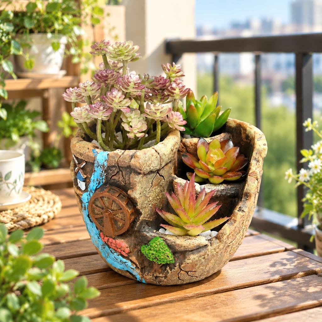 Handmade Cement Succulent Pot Creative Micro Landscape Planter