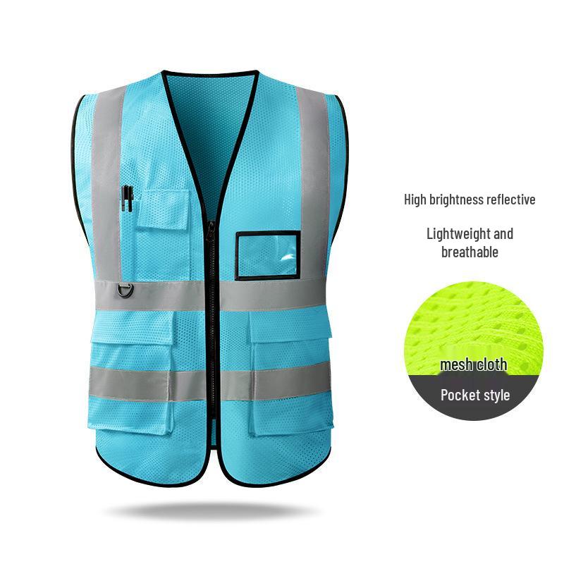 Hersteller-Sicherheitsweste mit mehreren Taschen und Reflektoren für Bau, Reinigung und Transport