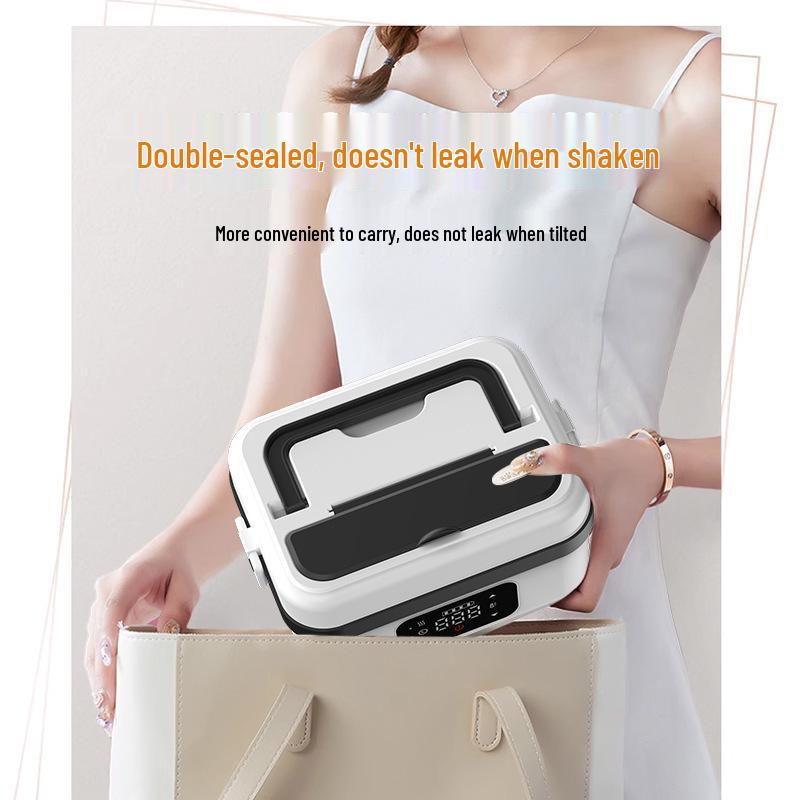 Wireless Portable Heating Lunch Box - Large Capacity, Water-Free, Ideal for Students and Office Workers