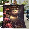 3D Šákjamuni Buddha Guanyin Bódhisattva Buddhismus Víra Náboženství Deka Měkká deka pro domácnost Modlete se Ložnice Postele na pohovku