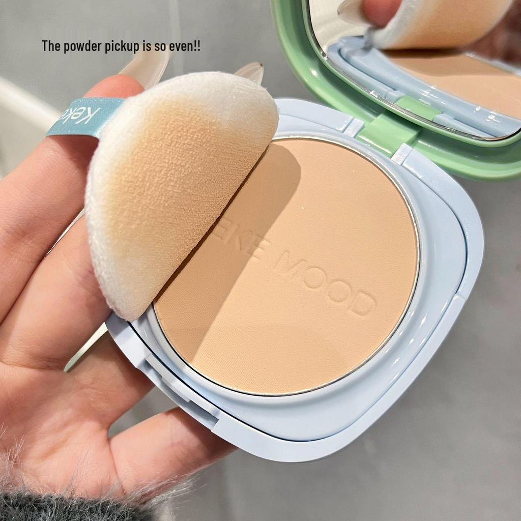Keke Light-Sensitive Matte Loose Powder - Soft Gauze Pressed Powder Concealer & Contour for Women, Long-Lasting Fine Setting Powder Cake.