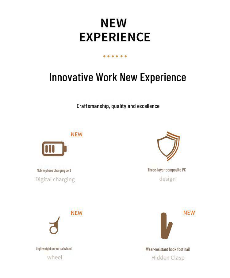 Women's Lightweight 20" & 24" Silent Universal Wheel Suitcase with Combination Lock