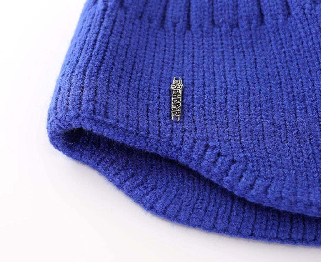 Conectaile Ohrenschützer Strickmütze für Kinder Winter Warme Mütze für Kinder Jungen Kleinkinder Beanie Strickmütze (Königsblau)