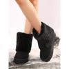 Plus Size Thick-Sole Height-Boosting Slip-On Fleece-Lined Thickened Snow Boots 2025 Fall/Winter New Arrival Women's Shoes