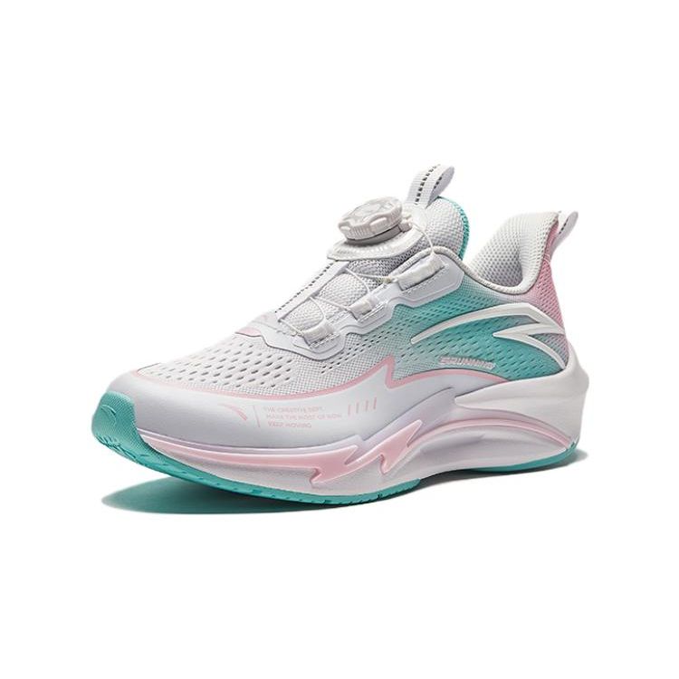 Anta Zapatillas de Running Hailang Lite para Niños Cómodas Versátiles Ligeras Transpirables de Caña Baja Zapatillas de Running para Niños Blanco Rosa Verde 322415503-1