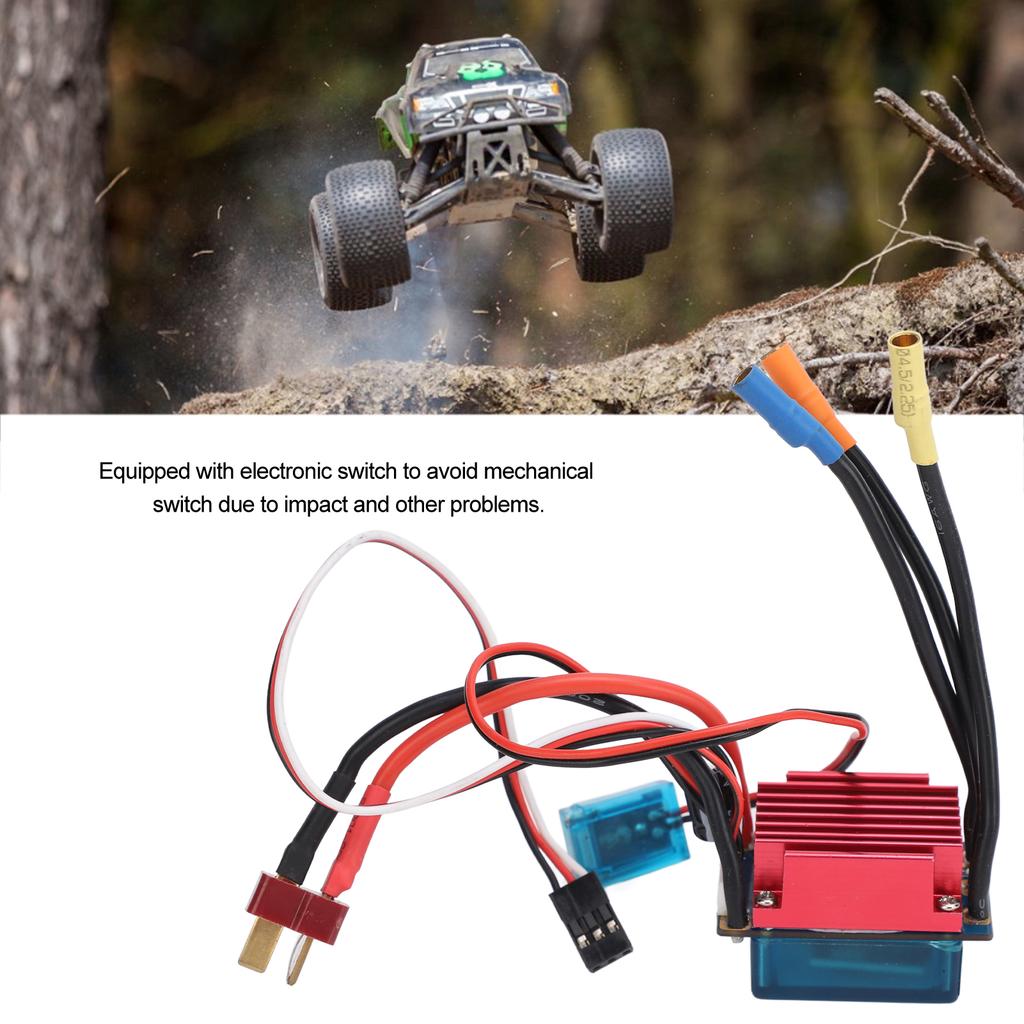 RC Brushless ESC Waterproof Sensorless Electric Speed Controller for 1/16 1/18 RC Cars Boats 35A