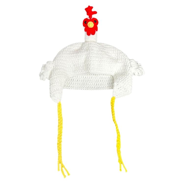Holiday Turkey Hat Knitted Beanies Cartoon Chicken Ear Flap Hat Soft Cotton Animal Caps for Thanksgiving Celebrations