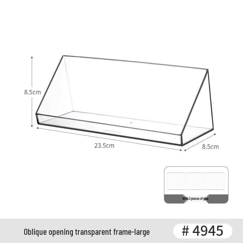 Wall-Mounted Transparent Storage Box for Phone, Remote, Toothbrush, and Comb