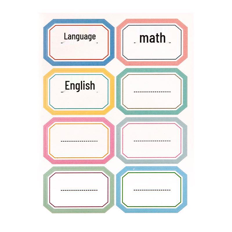 Self-Adhesive Name Stickers: Book, Water Bottle & Kindergarten Labels for Elementary Students