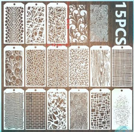 Textured Floral Painting Template For Journal Art Floral Theme One Size