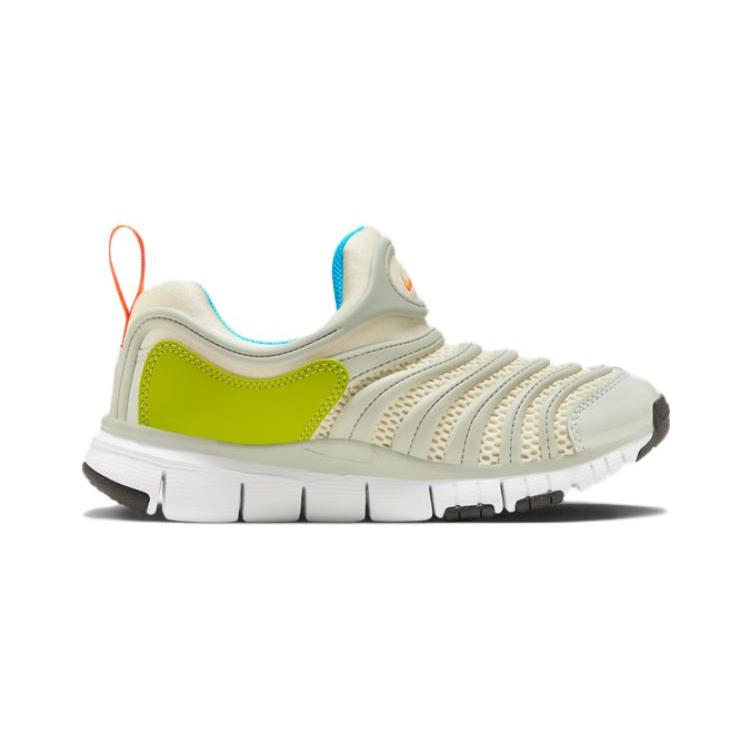 Nike Dynamo Free PS Caterpillar Cushioning Low top Kids Lifestyle Shoes Silver Green Pre school FN3690-180