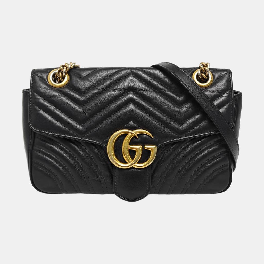 [Pre-Owned] Gucci GG Marmont Small Matelassé Shoulder Bag 'Black' - Good #CPZZOR