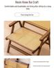 Vintage Style Portable Foldable Rattan Chair with Backrest for Home, Balcony, and Outdoor Leisure