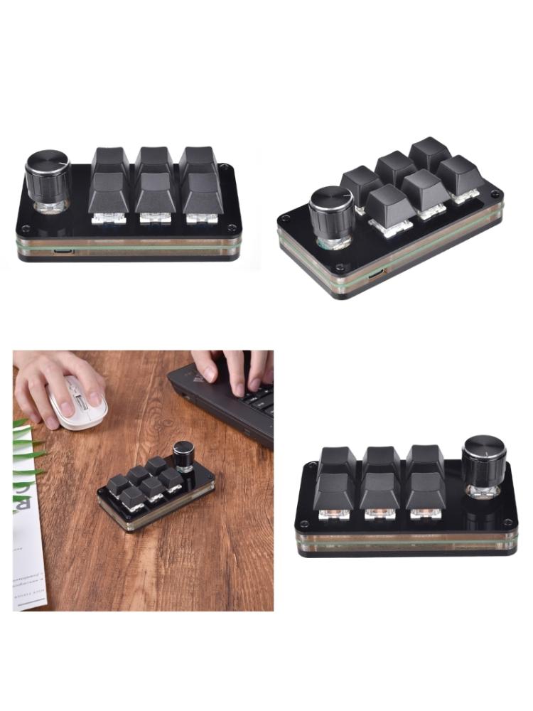 Macro Keyboard Programming Keypad 6 Key 1 Knob Mechanical Keyboard  Button Pad For Hot Swap Gaming Y Keypad