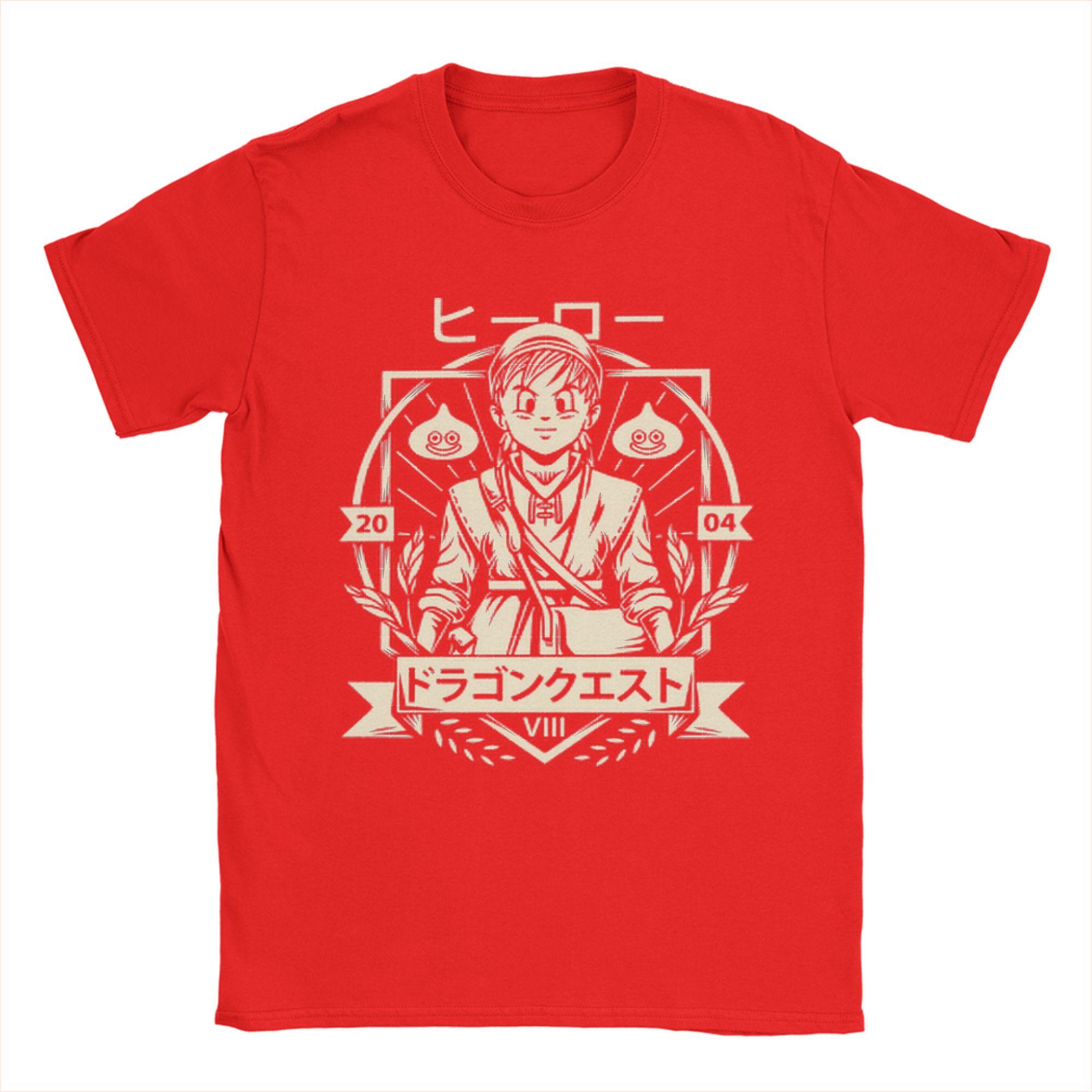 Anime Game Dragon Quest TShirt Summer Fashion TShirts Unisex Pure Cotton Crewneck Oversized Clothes Short Sleeve Vintage Tshirt S