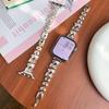 Candy Zircon Copper Watch Band for Apple Watch Series 8-10, Huawei Fit4 GT5, Xiaomi 10 Metal Wristband.