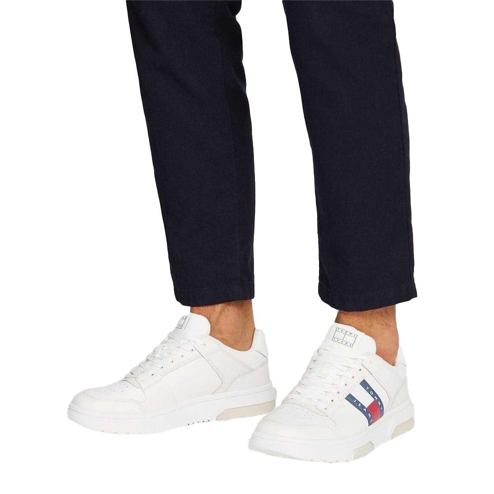 Tommy Jeans Mens Leather Trainers